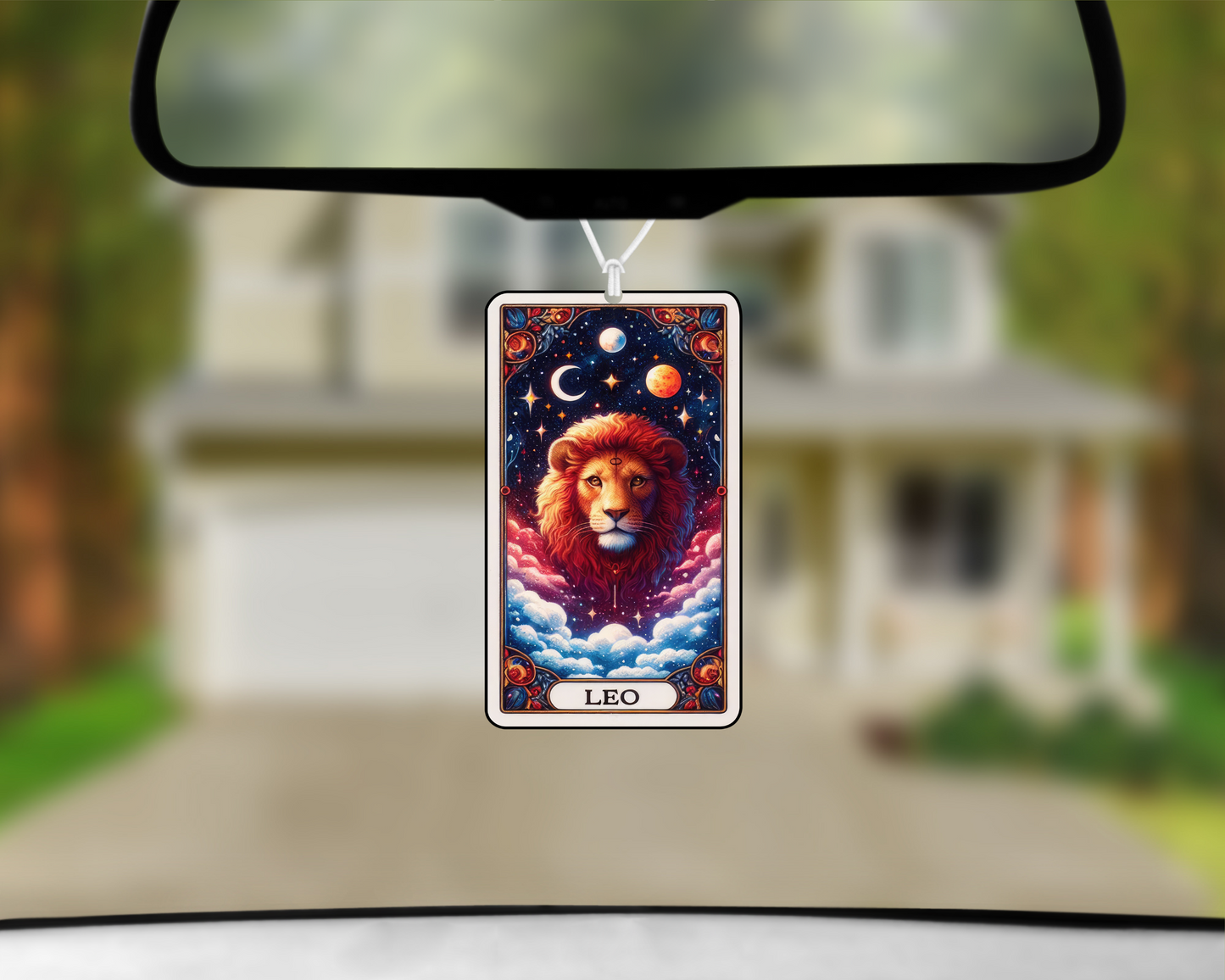 Leo Tarot Card Car Air Freshener