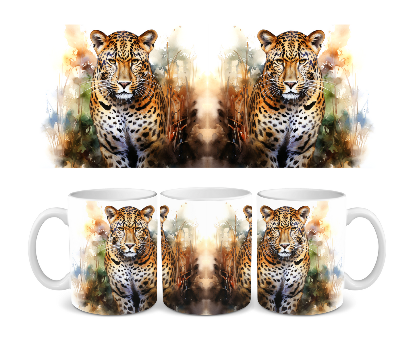 Leopard Stroll Ceramic Mug