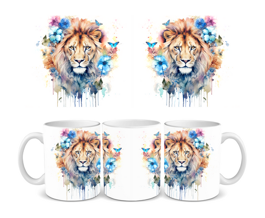 Lion Colored Ceramic Mug