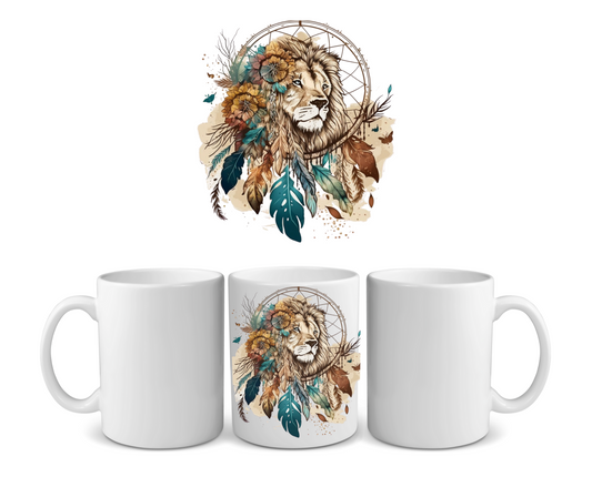 Lion Dream Catcher Ceramic Mug