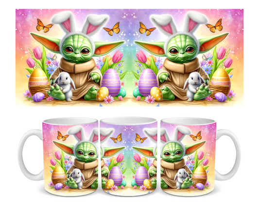 Baby Yoda Easter Ceramic Mug