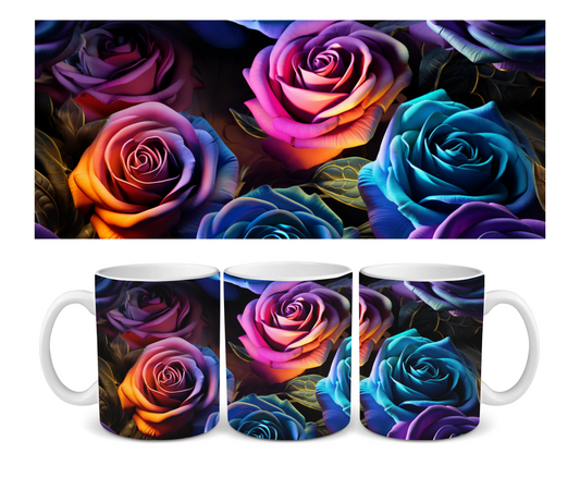 Metallic Roses Ceramic Mug