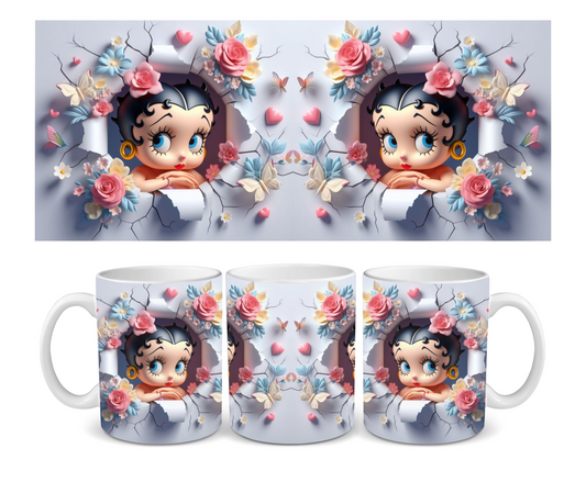 Betty Boop Wall Break Ceramic Mug