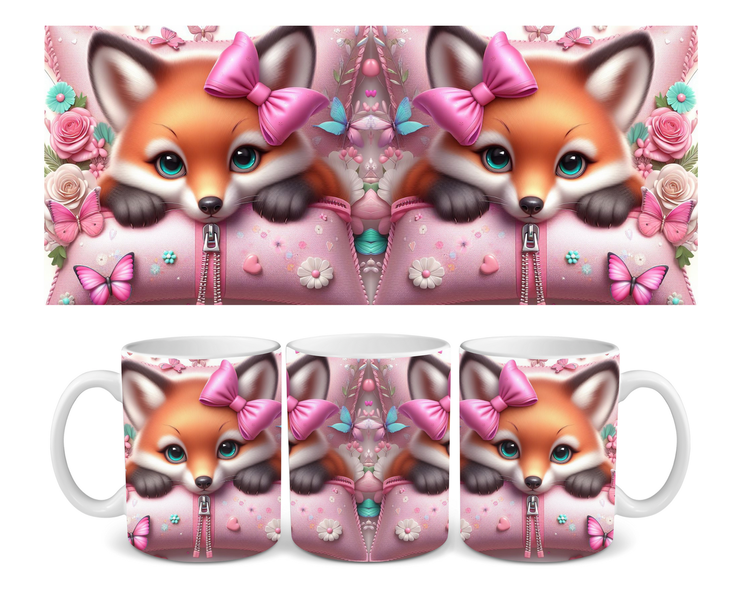 Fox in Pillow Ceramic Mug