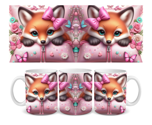 Fox in Pillow Ceramic Mug