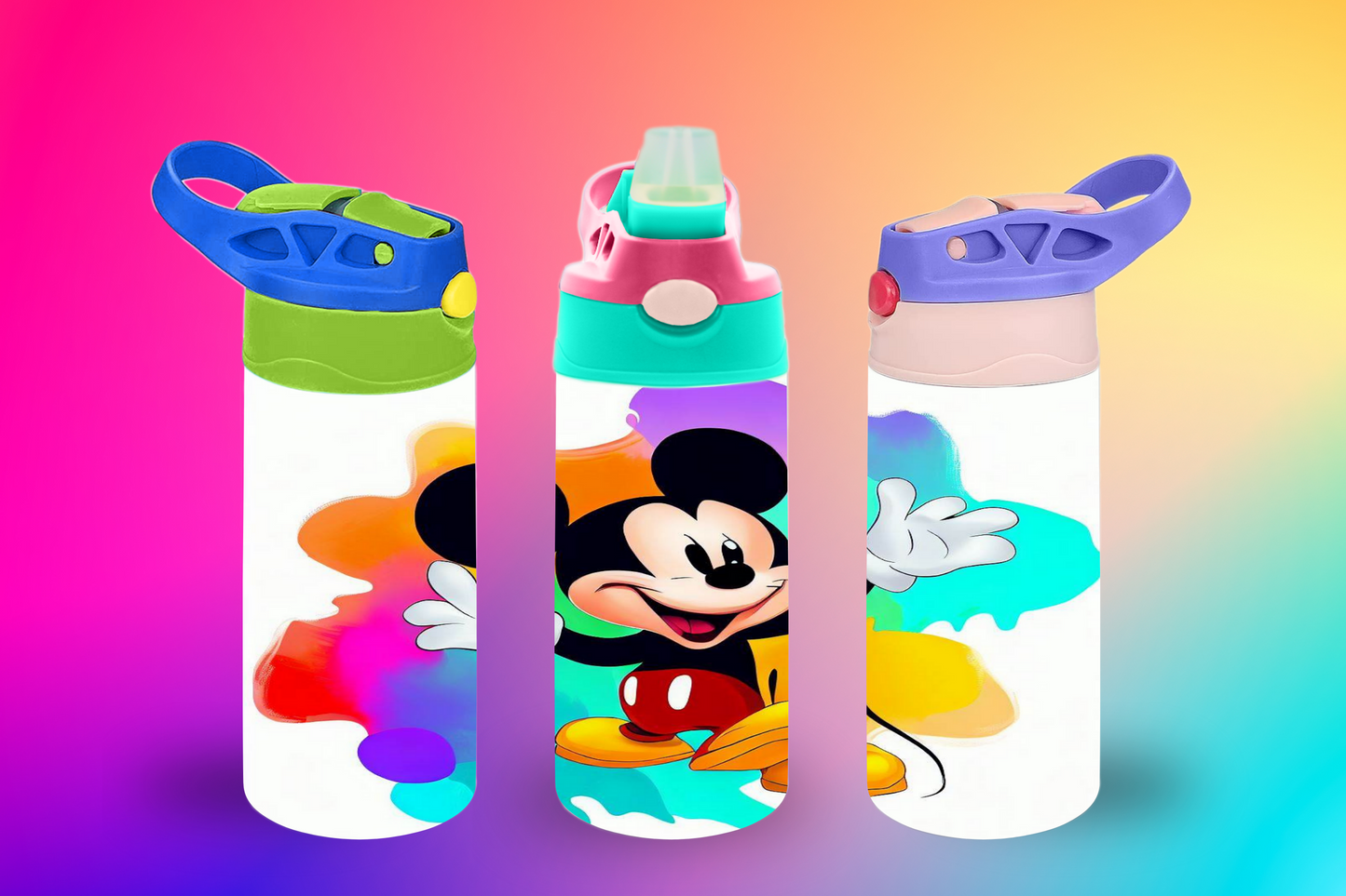 Mickey Splash Paint Sippy Cup / Kids Bottle