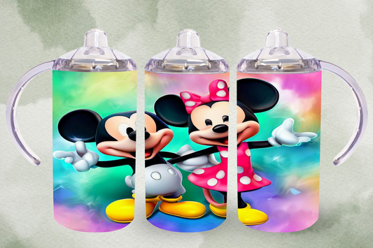 Mickey & Minnie Watercolor Sippy Cup / Kids Bottle