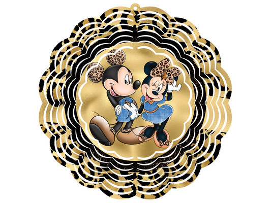 Minnie Animal Print Wind Spinner