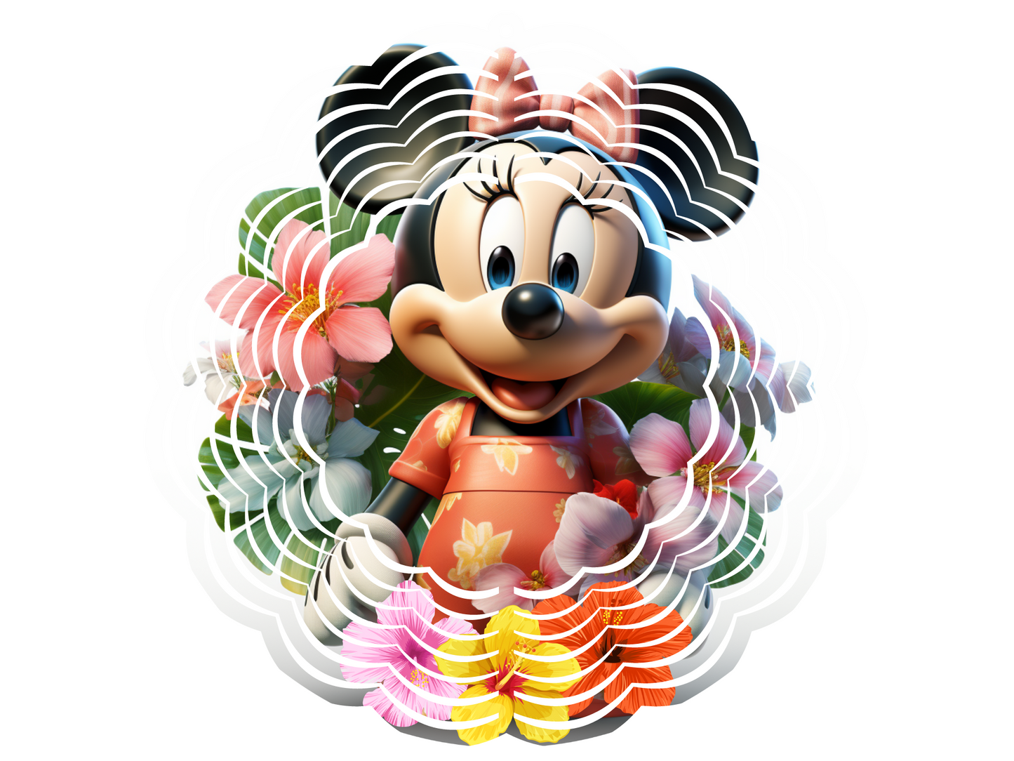 Minnie Flowers Wind Spinner