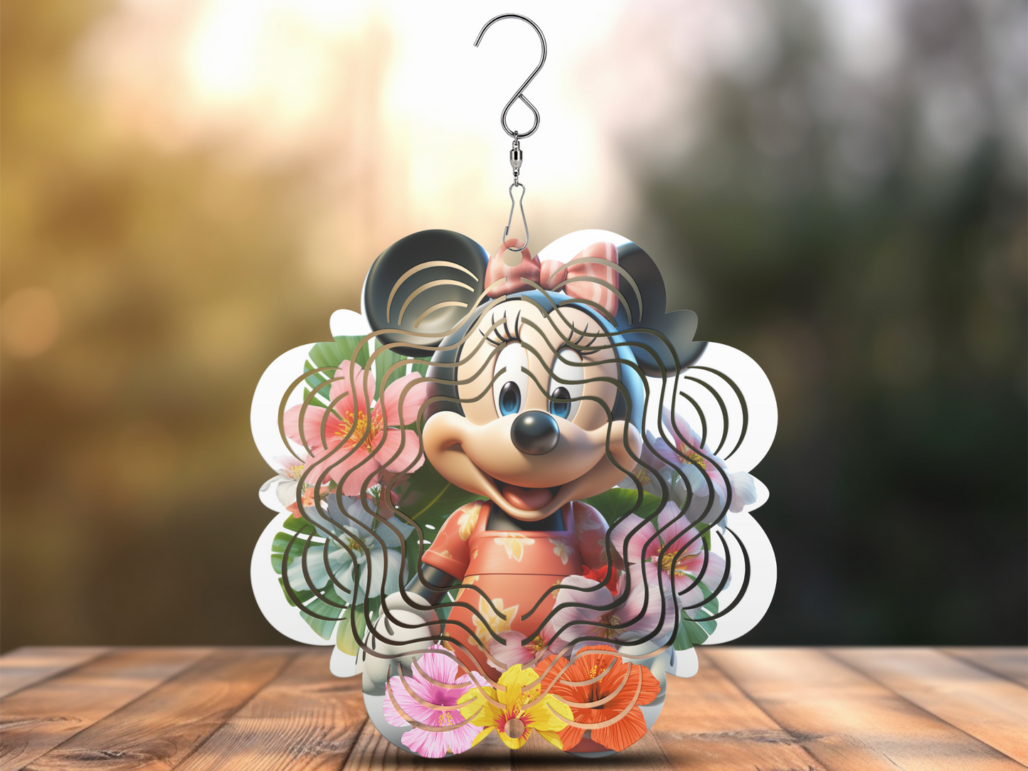 Minnie Flowers Wind Spinner