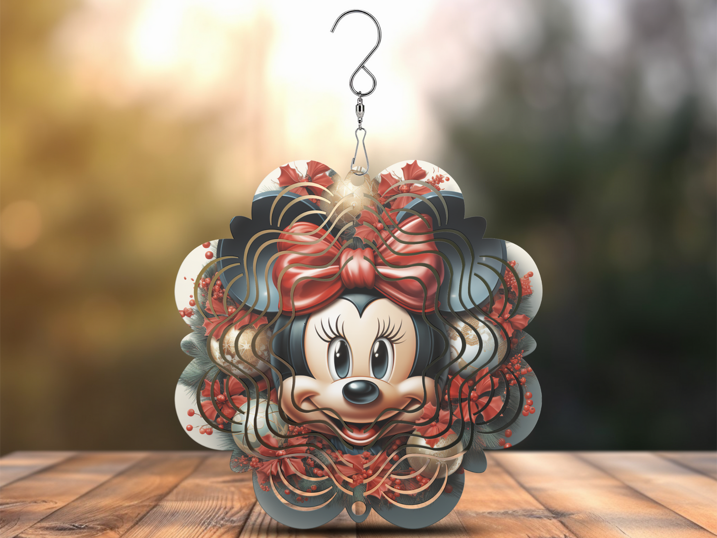 Minnie Wreath Wind Spinner