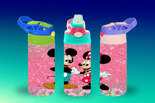 Minnie Mickey Floral Sippy Cup / Kids Bottle