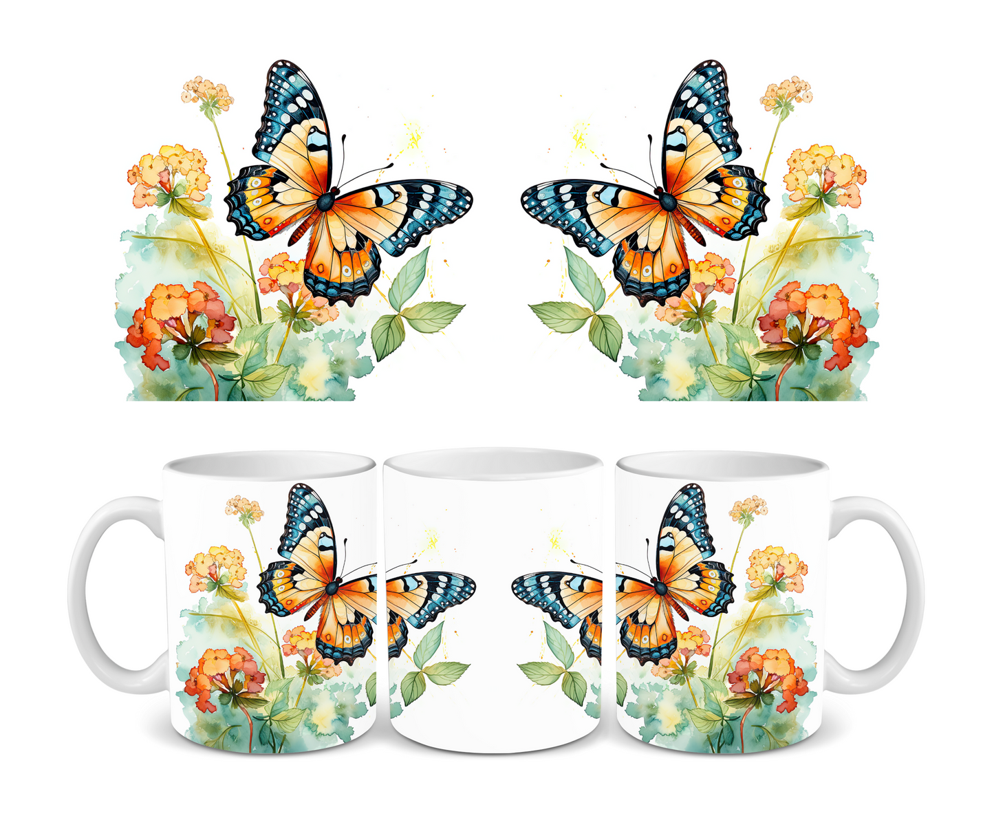 Monarch Butterfly Ceramic Mug