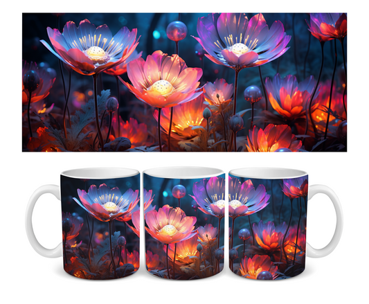 Moonlight Floral Ceramic Mug