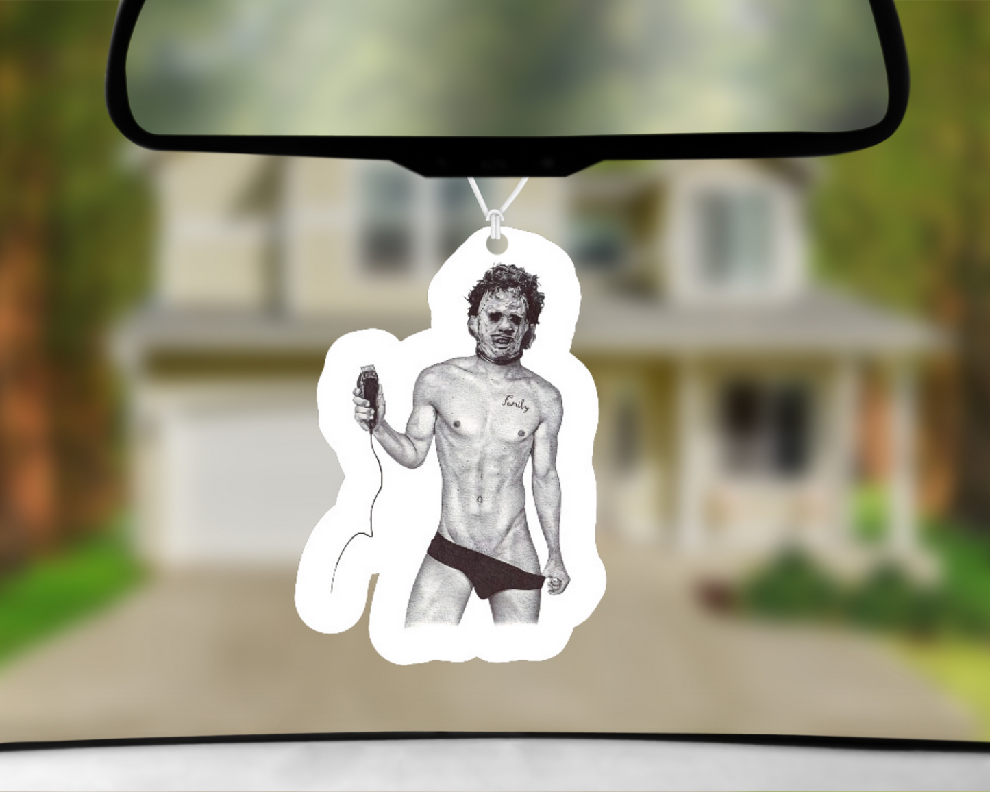 Naughty Leatherface Car Air Freshener