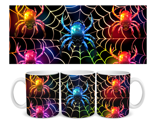 Neon Web Ceramic Mug