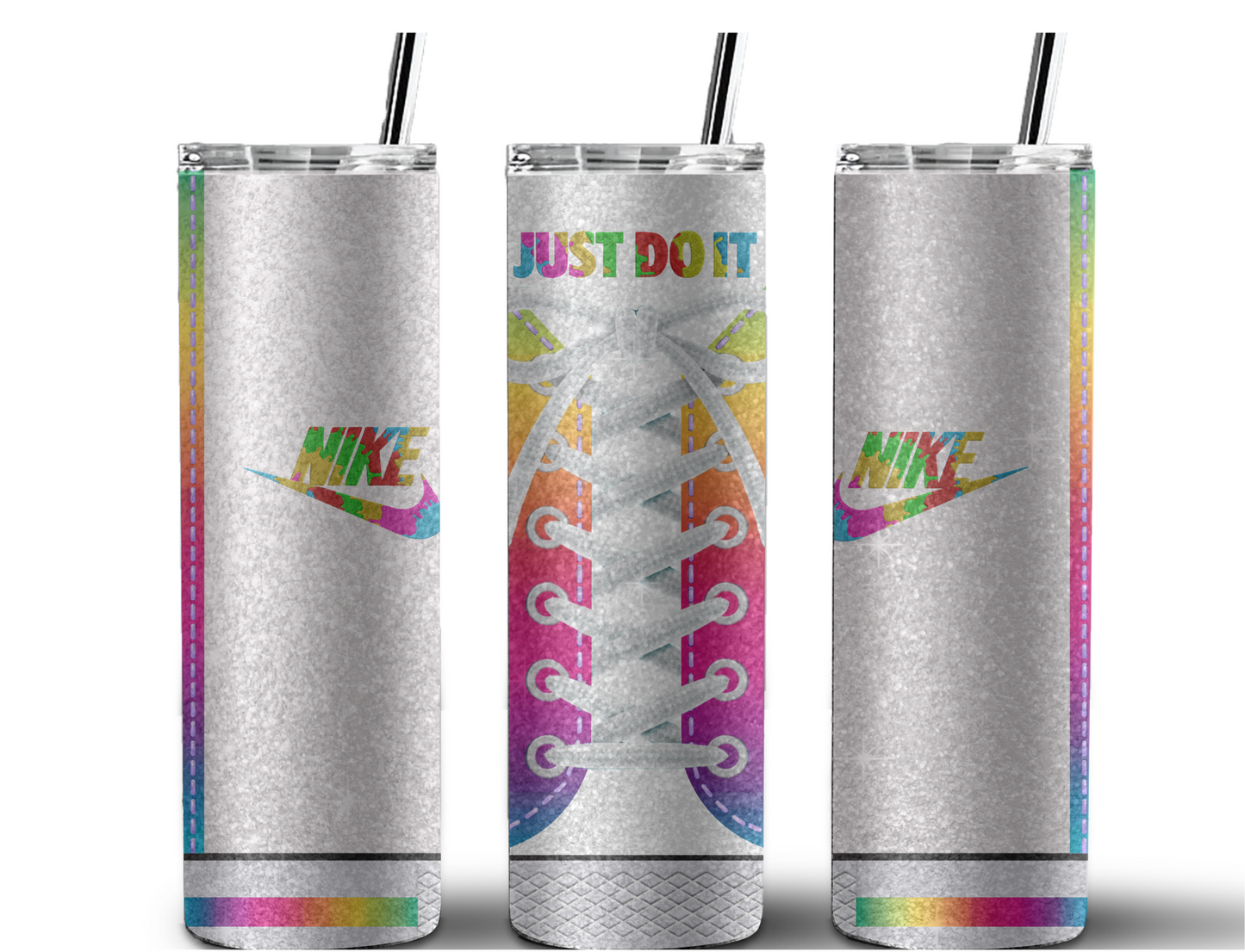 Nike Inspired Rainbow (Shoe Inspired Tumbler)