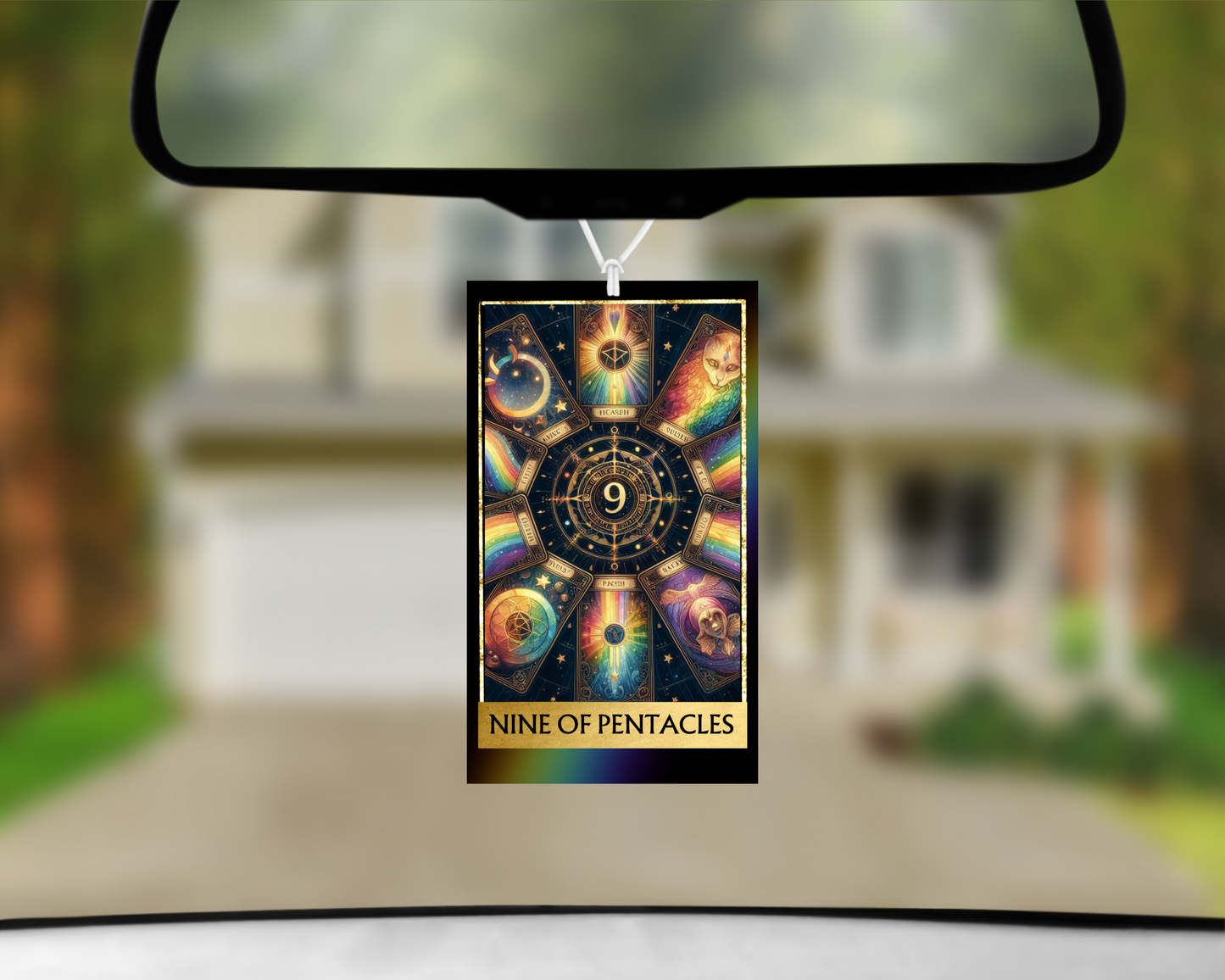 Nine of Pentacles Car Air Freshener