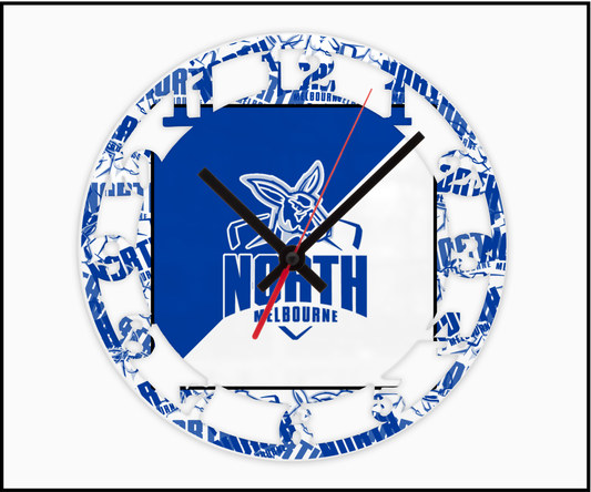 North Melbourne 3D Numbered Clock (004)
