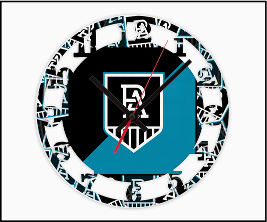 Port Adelaide 3D Numbered Clock (004)