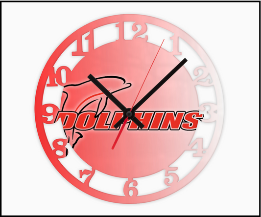 Dolphins 3D Numbered Clock (003)
