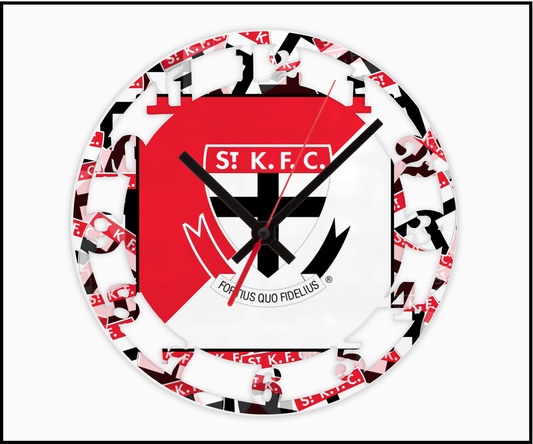 St Kilda Saints 3D Numbered Clock (004)