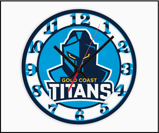 Gold Coast Titans 3D Numbered Clock (002)