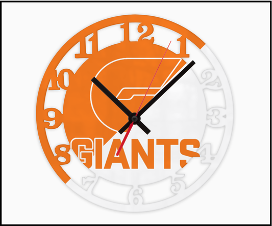 GWS Giants 3D Numbered Clock (001)
