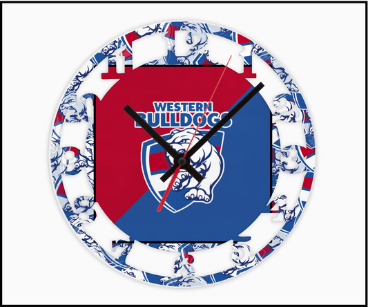 Western Bulldogs 3D Numbered Clock (004)