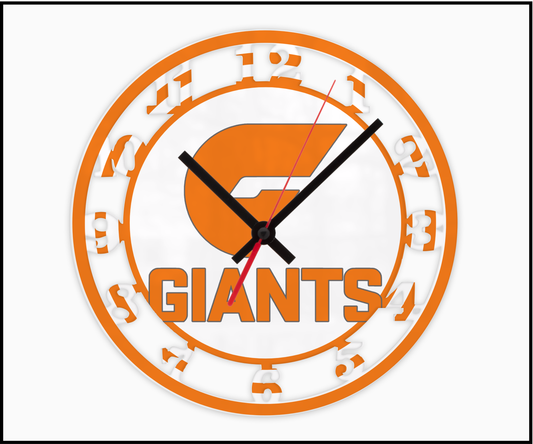 GWS Giants 3D Numbered Clock (002)