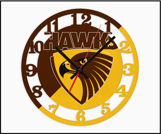 Hawthorn Hawks 3D Numbered Clock (001)