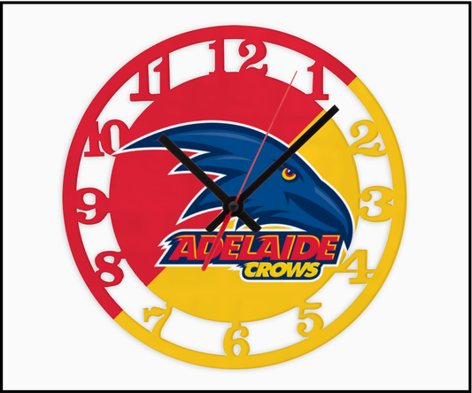 Adelaide Crows 3D Numbered Clock (001)