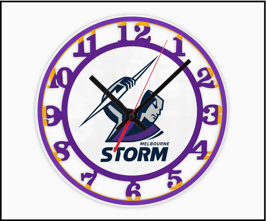 Melbourne Storm 3D Numbered Clock (001)
