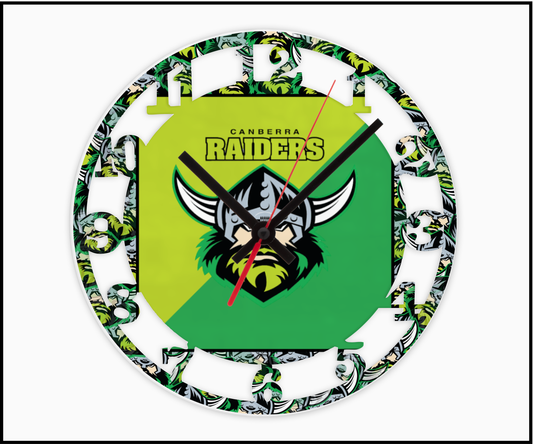 Canberra Raiders 3D Numbered Clock (004)