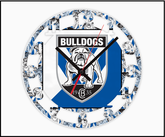 Canterbury Bulldogs 3D Numbered Clock (004)
