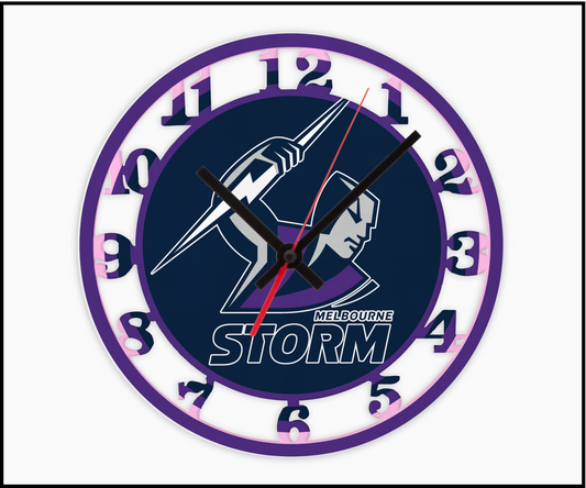 Melbourne Storm 3D Numbered Clock (002)
