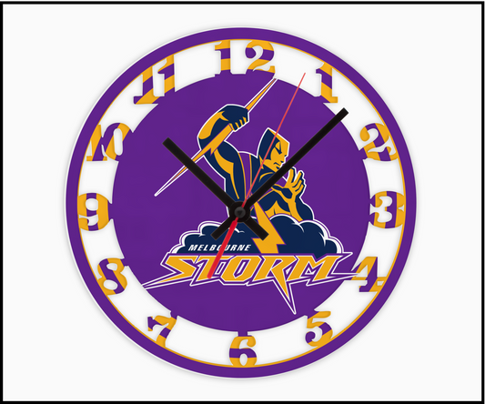 Melbourne Storm 3D Numbered Clock (003)