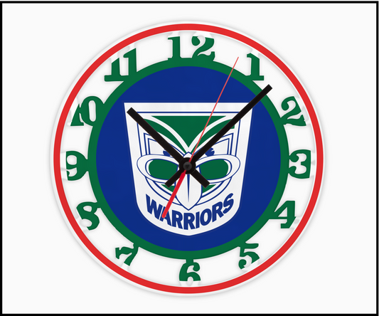 New Zealand Warriors 3D Numbered Clock (001)