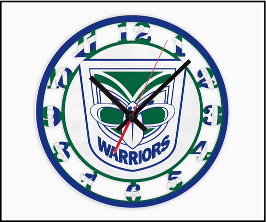 New Zealand Warriors 3D Numbered Clock (002)