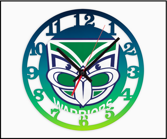 New Zealand Warriors 3D Numbered Clock (003)