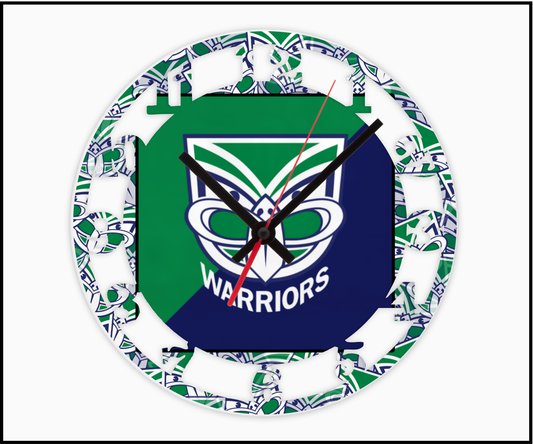 New Zealand Warriors 3D Numbered Clock (004)