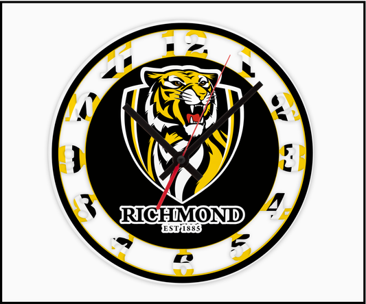 Richmond Tigers 3D Numbered Clock (002)