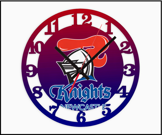 Newcastle Knights 3D Numbered Clock (003)