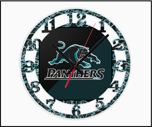 Penrith Panthers 3D Numbered Clock (004)