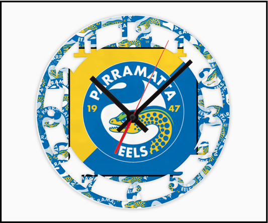 Parramatta Eels 3D Numbered Clock (004)