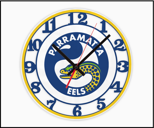 Parramatta Eels 3D Numbered Clock (001)