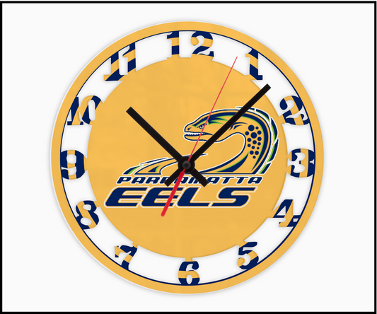 Parramatta Eels 3D Numbered Clock (002)