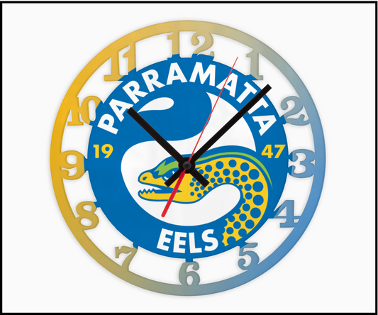 Parramatta Eels 3D Numbered Clock (003)