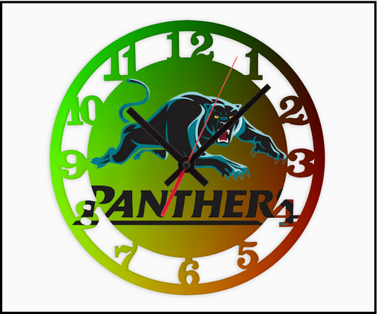 Penrith Panthers 3D Numbered Clock (002)