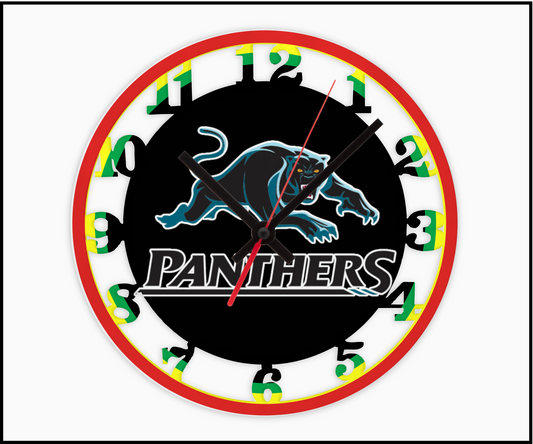 Penrith Panthers 3D Numbered Clock (003)